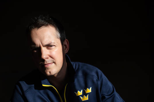 Head coach Tomas Montén of team Sweden poses for a