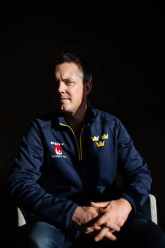 Head coach Tomas Montén of team Sweden poses for a