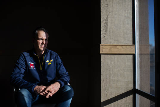 Head coach Tomas Montén of team Sweden poses for a