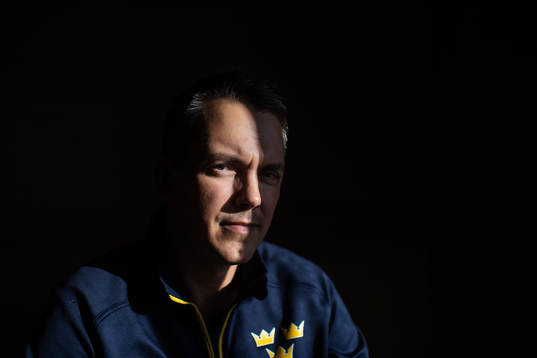 Head coach Tomas Montén of team Sweden poses for a