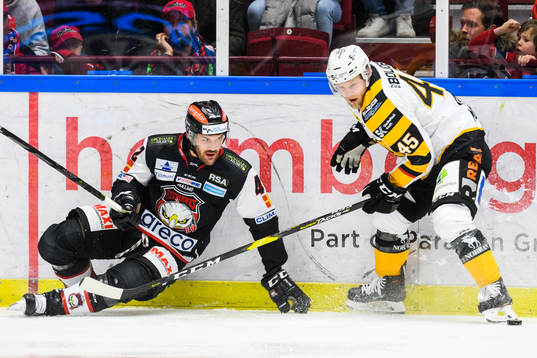 Malmö Redhawks Niklas Arell och Skellefteås Oscar Möller