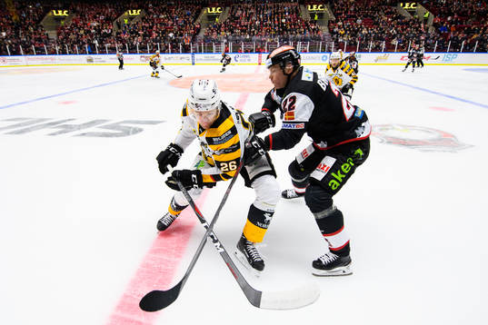 Skellefteås Patrik Norén och Malmö Redhawks Lars Bryggman