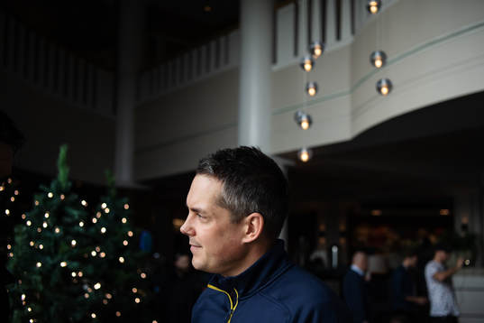 Head coach Tomas Montén of team Sweden at a press event