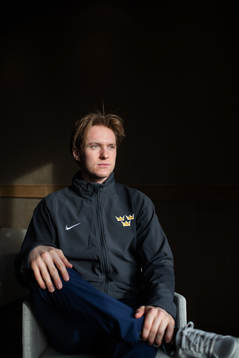 Rasmus Sandin of team Sweden poses for a portrait at a