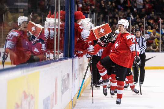 Yannick Bruschweiler of Switzerland celebrates
