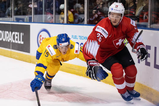 Oskar Bäck of Sweden and David Aebischer of Switzerland