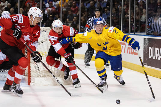 Nando Eggenberger and Janis Moser of Switzerland in action