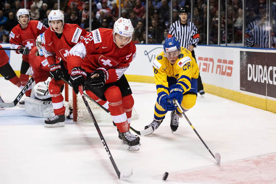 Nando Eggenberger of Switzerland in action against Fabian