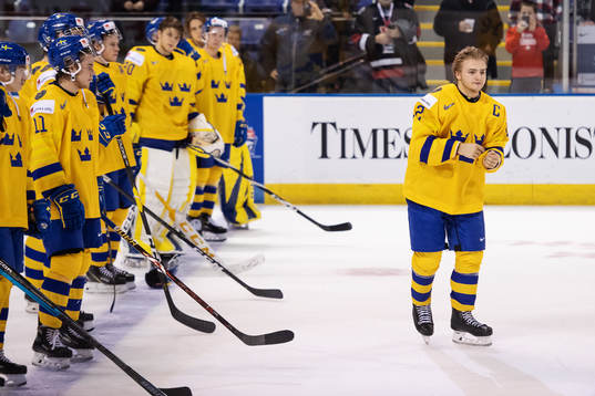Erik Brännström of Sweden looks dejected