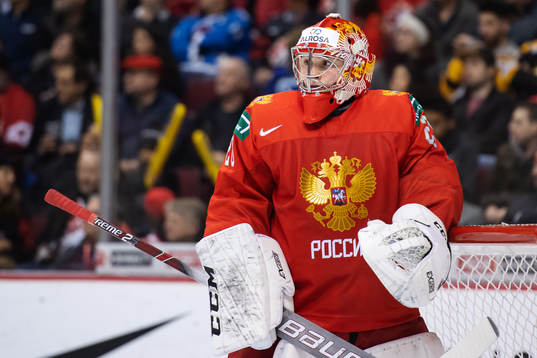 Goaltender Pyotr Kochetkov of Russia