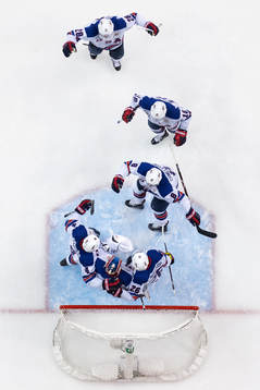 Players of team USA celebrate