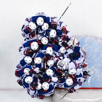Players of team USA celebrate