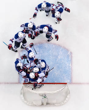 Players of team USA celebrate