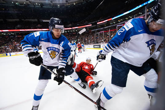 Urho Vaakanainen and Santeri Virtanen of Finland in action