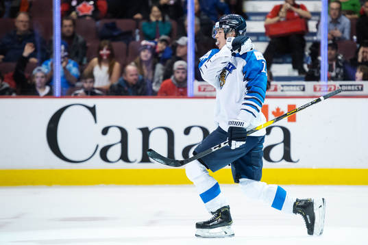 Rasmus Kupari of Finland celebrates