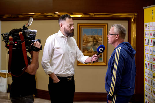 C More reporter Olof Lundh interview Sweden Head coach