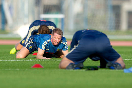 Sweden's fysioterapeut Fredrik Larsson