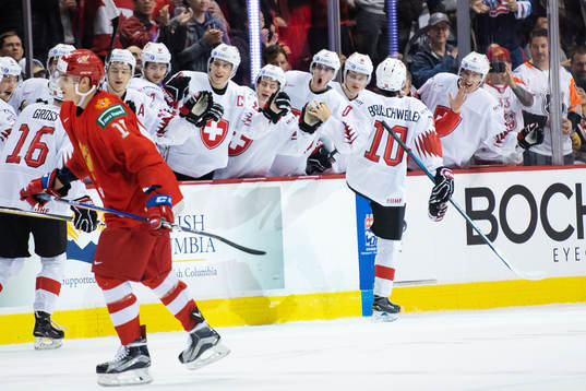 Yannick Bruschweiler of Switzerland celebrates with