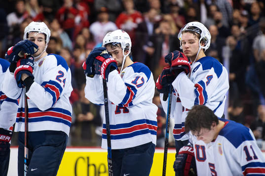 Mattias Samuelsson, Evan Barratt, Dylan Samberg and Ryan
