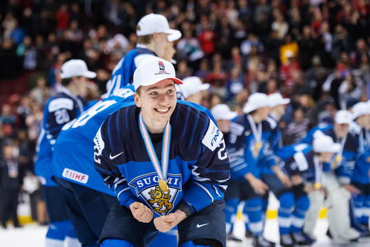 Santeri Virtanen of Finland looks excited