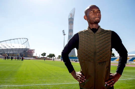 Qatar high jumper Mutaz Essa Barshim is seen