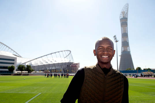 Qatar high jumper Mutaz Essa Barshim is seen