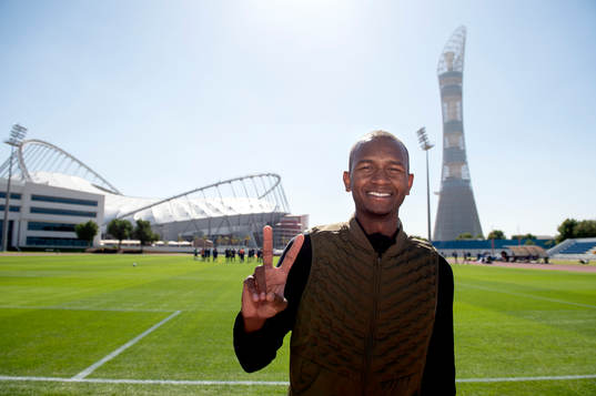 Qatar high jumper Mutaz Essa Barshim is seen