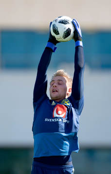 Sweden's goalkeeper Jacob Rinne