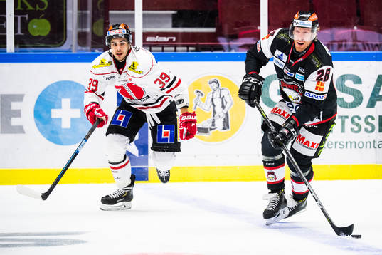 Örebros Jordan Boucher och Malmö Redhawks Jens Olsson