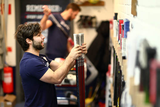 Linköpings Joe Whitney före ishockeymatchen i SHL mellan