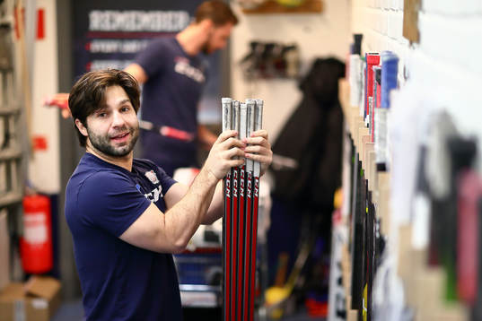 Linköpings Joe Whitney före ishockeymatchen i SHL mellan