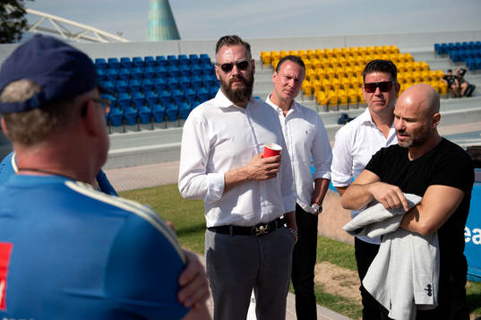 Swedish journalists Olof Lundh, Daniel Kristoffersson,