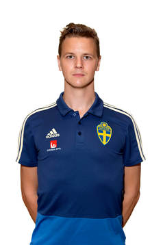 Sweden's goalkeeper coach Maths Elfvendal poses for a