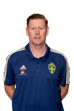 Sweden's assistant coach Peter Wettergren poses for a