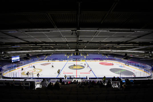 Interiör över Malmö Isstadion