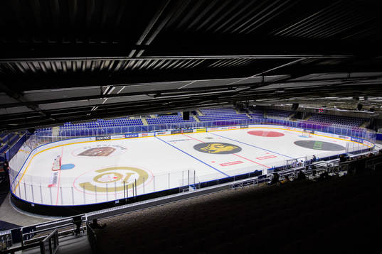 Interiör över Malmö Isstadion