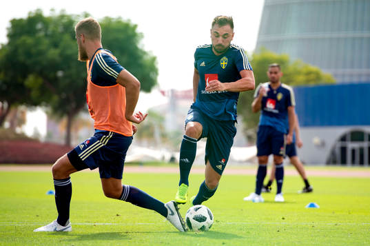 Sweden's Muamer Tankovic and Filip Dagerstål