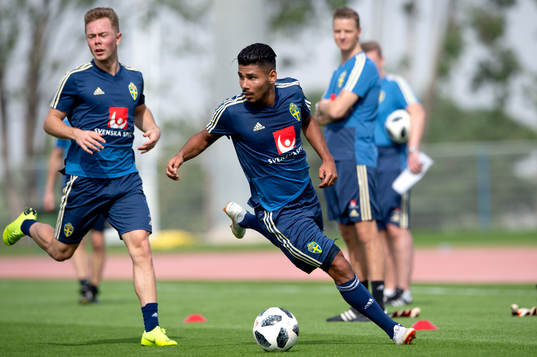 Sweden's Hosam Aiesh and Joel Andersson