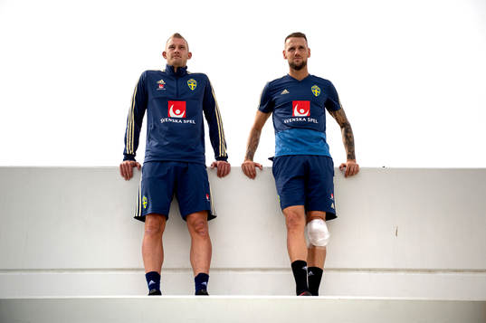 Sweden and AIK players Robin Jansson and Alexander Milosevic