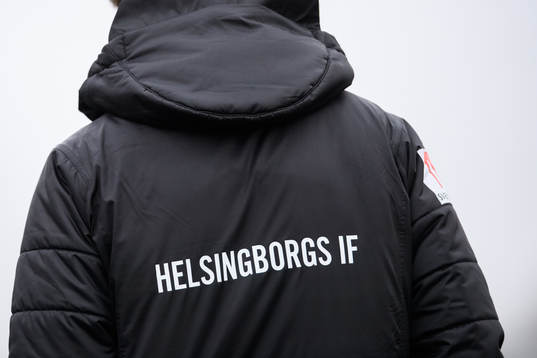 En jacka med texten Helsingborgs IF