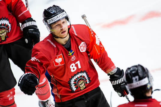 Ryan Lasch of Frölunda celebrates
