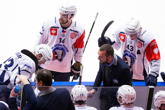 Head coach Cihak Ladislav of HC Plzen