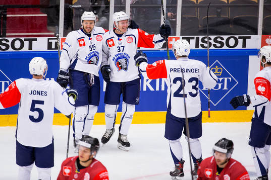 Conor Allen of HC Plzens celebrates