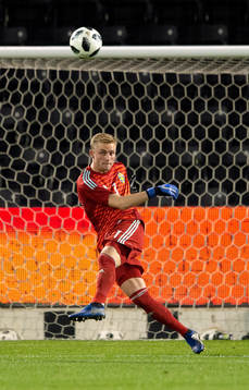 Sweden's goalkeeper Jacob Rinne