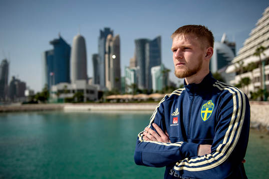 Sweden's Kalle Holmberg poses for a portrait