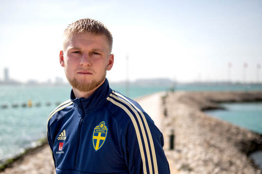 Sweden's Kalle Holmberg poses for a portrait