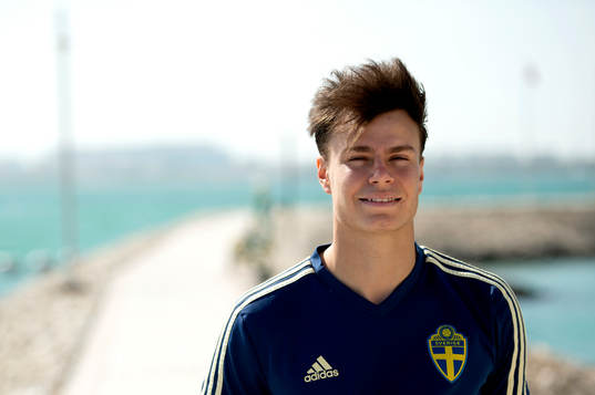 Sweden's Melker Hallberg poses for a portrait