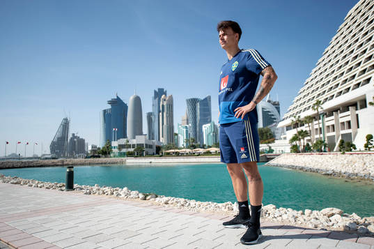 Sweden's Melker Hallberg poses for a portrait