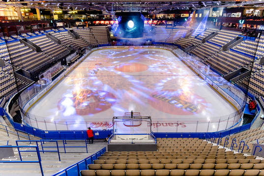Generell interiör vy från Vida arena före