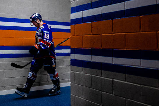 Växjös Tuomas Kiiskinen före ishockeymatchen i SHL